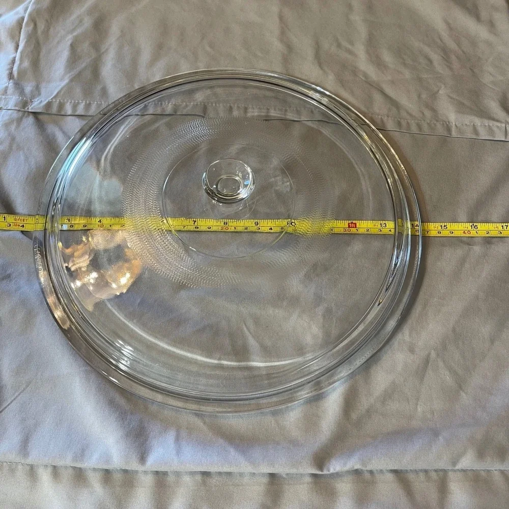 Pyrex 12 Clear Glass Lid Round Replacement Cover 12 Inch Vintage USA‎